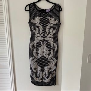 Herve Leger Alexia Black White Dress Large